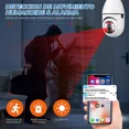 thumbnail image 4 of Cámara Vigilancia Wifi Foco Hd 360º Exterior/interior+socket Color Blanco Lawuto, 4 of 8