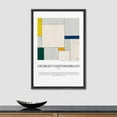 thumbnail image 3 of PixonSign Framed Canvas Print Wall Art Vantongerloo Mid-Century Color Blocks Abstract Shapes Illustrations Fine Art Decorative Minimalist Relax/Calm for Living Room, Bedroom, Office - 24"x36" Black, 3 of 5