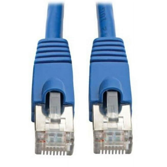 30 ft. PoE Cat6a 10G Snagless Shielded STP Network Patch Cable, Blue