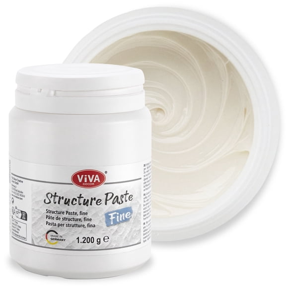 Viva Decor Fine Texture Paste – 42.33 oz White – Acrylic Modeling Paste for Mixed Media, Impasto Techniques, and Textured Art on Canvas, Wood or Paperboard