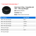 thumbnail image 2 of Valve Cover O-Ring - Compatible with 1987 - 1990 Jeep Wrangler 1988 1989, 2 of 2