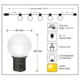 Mainstays 20Count LED Frosted Globe Outdoor String Lights