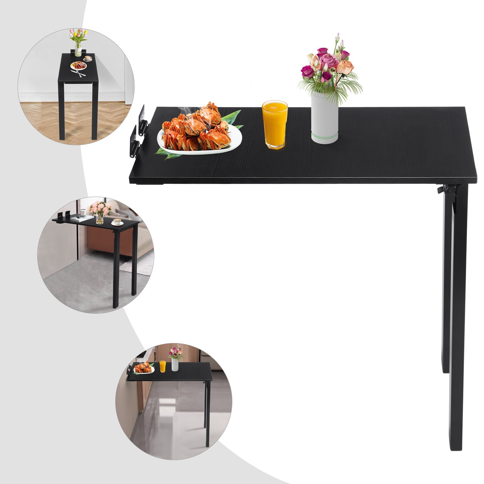 Wall Mounted Floating Folding Table Laptop Desk Home Office 29.52*15.75*29.1 in For Dining Rooms, Bedrooms, Living Rooms