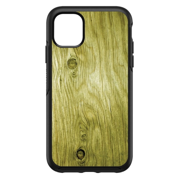 DistinctInk Custom SKIN / DECAL compatible with OtterBox Symmetry for iPhone 11 Pro (5.8" Screen) - Yellow Weathered Wood Grain Print - Printed Wood Grain Image