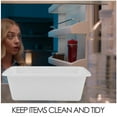 thumbnail image 3 of HLONK 3 Pcs Plastic Rectangular Tub Commercial Tote For Home White, 3 of 8