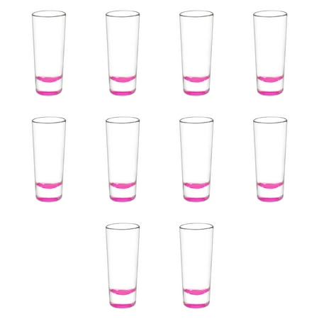 

Cordial Shooter Shot Glasses 2 oz. Set of 10 Bulk Pack - Great for Birthdays Parties Indoor & Outdoor Events - Pink