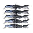 thumbnail image 2 of Yimiti Perch Pike Fishing Bait Soft Double Color Multi Join Bone Fish Paddle Tail,1# Five For 13Cm, 2 of 9