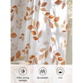 thumbnail image 6 of Sheer Curtains 54 Inch Length 2 Panels Set for Kitchen, Fall Leaf Semi Sheer Curtains for Windows, Retro Autumn Tree Branch Ombre Orange Voile Window Treatments Rod Pocket Curtain, 6 of 7