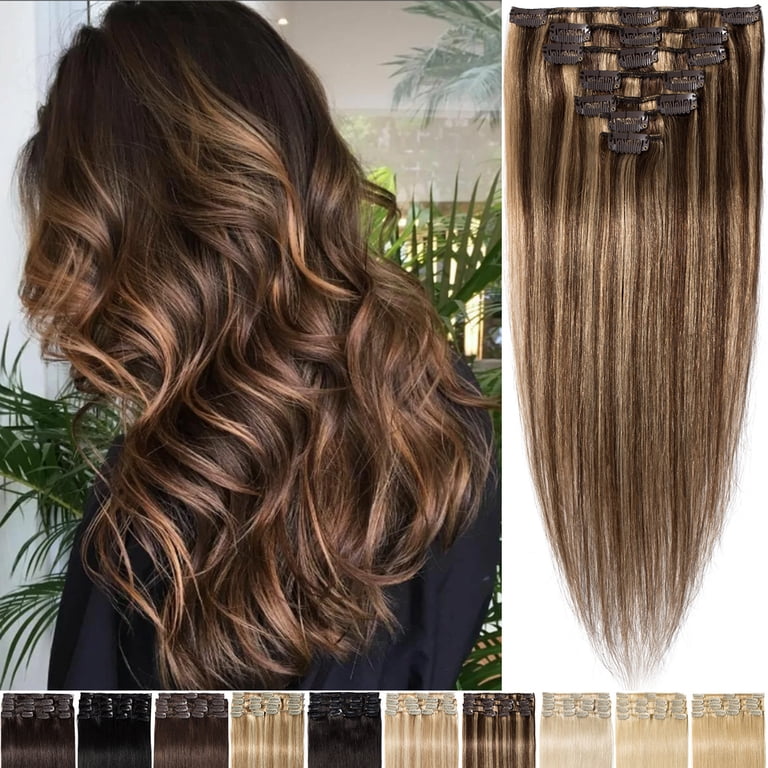 SEGO Clip in Human Hair Extensions Full Head 100% Real Remy  display picture 3