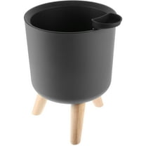 ROSENICE 1Pcs Self Watering Planter Indoor Black Plastic Planters 17.3X15.5X15.5in