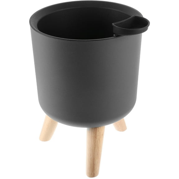 ROSENICE 1Pcs Self Watering Planter Indoor Black Plastic Planters 17.3X15.5X15.5in