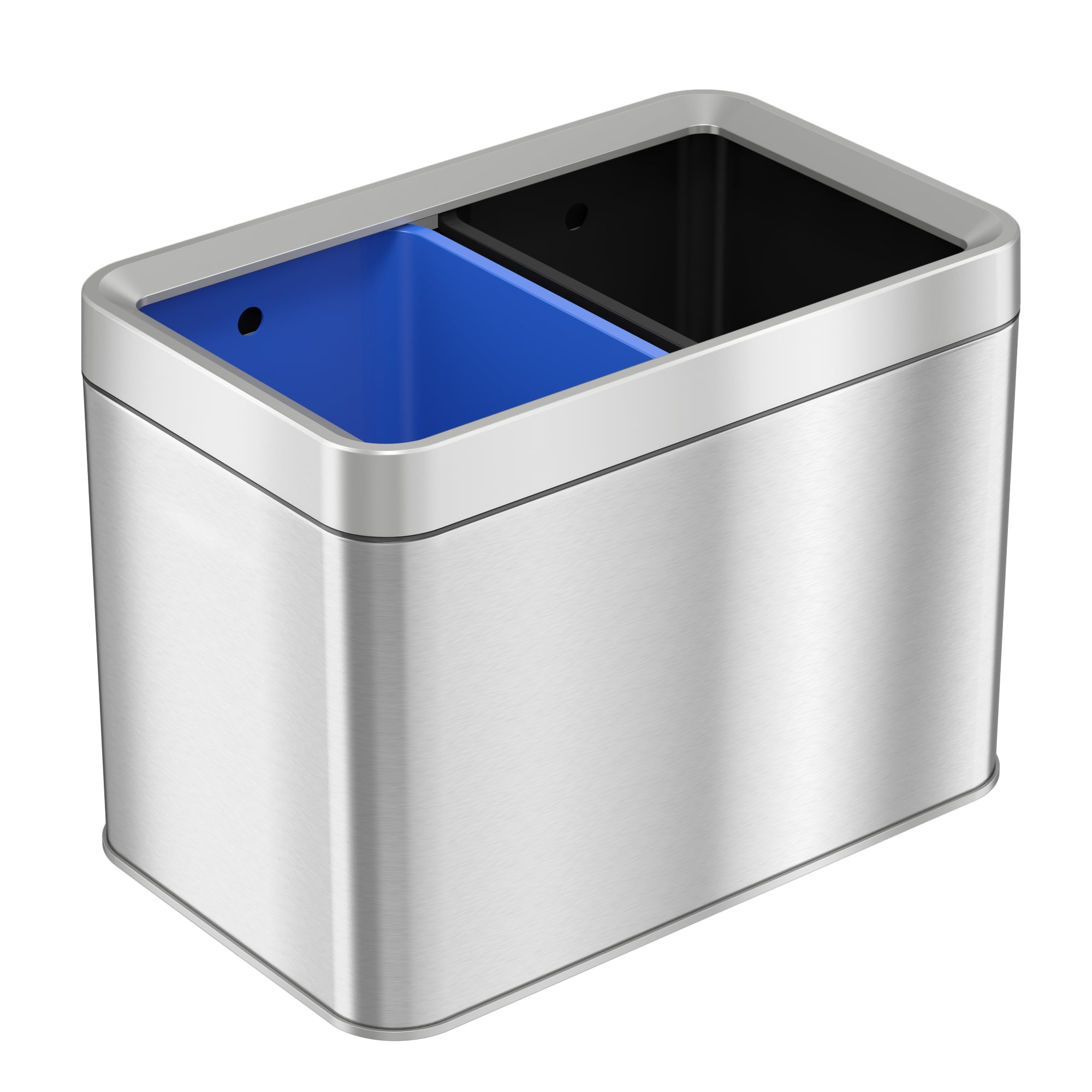 Soft Close and Airtight Seal 30L Stainless Steel 2 x 8 Gallon Removable Color-Coded Buckets iTouchless SoftStep 16 Gallon Step Trash Can & Recycle Bin with Double Odor Control Systems