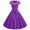 Purple, variant on LUXUR Women Solid Color Swing Dresses Casual Holiday Midi Dress Royal Blue L