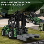 Military Forklift Truck Building Set, 1312 Pcs Heavy-Duty Shelf Lifted Truck Model Kit, APP & Remote Control Cargo Handling Vehicle Toy for Adults