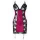 thumbnail image 1 of Gibobby Ropa interior mujer Conjunto de lencería for Mujer Conjunto de lencería con Liguero y corpiño de Encaje Floral(Rosa caliente, M), 1 of 5