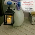 thumbnail image 3 of Alpine Corporation SKY562HH-S-TM Lavender Winter Snowman Holding Lantern Statue with Flashing Warm White LED Candle, 14” Tall, Indoor/Outdoor Holiday Decoration , Christmas Decoration, 3 of 11