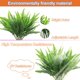 thumbnail image 5 of Piezas de flores artificiales para exteriores, plantas resistentes a los rayos UV, 8 tallos de plástico artificial, plantas de arbustos verdes, macetas colgantes para interiores y exteriores, cocina, hogar, boda, oficina, jardín, decoración (verde) Ormromra WMZL-1896, 5 of 8