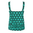 thumbnail image 7 of TOWED22 Womens Blouson Tankini Top No Bottom Loose Fit Swim Top Modest Tank Top（Green,L）, 7 of 7