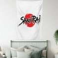 thumbnail image 4 of Japanese Tapestry, Samurai Lettering over Sun Figure Emperor Man Power Superior Force Artful Theme, Wall Hanging for Bedroom Living Room Dorm Decor, 40W X 60L Inches, Red Black, by Ambesonne, 4 of 5