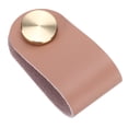 thumbnail image 1 of Tirador de gabinete, manija nórdica de lujo de cuero de grano, latón, cajón, armario, puerta, decoración, color rosa, 1 of 5