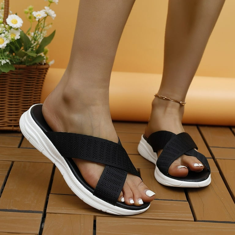 WEAIXIMIUNG New Feiwei Fashionable Comfortable And Lightweight Sports Large Size Women s Beach Sandals Sandals Women Comfortable Dressy Arch Support Trendy 42 Black Walmart