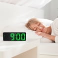 thumbnail image 2 of Digital Clock, Alarm Clock with Temperature Display Adjustable Brightness Voice Control 12/24H Display Digital Alarm Clock for Bedroom Living Room Kids Room Home Office, 2 of 9