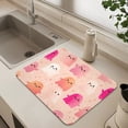 thumbnail image 6 of Dish Drying Mat Absorbent Dish Drainer Kitchen Counter 23.6x19.7inch Dish Drying Pad for Countertops Sinks Draining Racks Cute Light Pink Ghost, 6 of 9