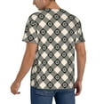 thumbnail image 2 of Zufioo Daisy Plaid Black Print Men's Baseball Short Sleeve, Moisture Wicking Button-Down Hip Hop Tee-XX-Large, 2 of 7