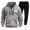 Gray, variant on Aofany Mens Sweatsuit 2 Piece Set Oversized Printed Sweatshirts and Jogging Pants Sweatsuits Sets Winter Hoodie Set with Pockets