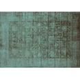 thumbnail image 1 of Ahgly Company Machine Washable Indoor Rectangle Oriental Turquoise Blue Industrial Area Rugs, 2' x 3', 1 of 4