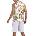 thumbnail image 5 of Rocae Birds And Flowers for Men's Basketball Jersey Lightweight and Breathable Athletic Tank Top,Quick-Drying Sports Jersey 4X-Large, 5 of 9