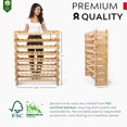 thumbnail image 4 of DECOMIL - 72 Bottle Stackable Modular Wine Rack Wine Storage Rack Solid Bamboo Wine Holder Display Shelves, 4 of 6