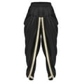 thumbnail image 3 of TTAO Men's Satin Harem Indian Pants Elastic Waist Dhoti Baggy Loose Trousers for Vacation Party Black S, 3 of 4