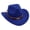 Blue, variant on YIWULA Kids Western Cowboy Hat for Girl Boy Wide Brim Beach Cowgirl Hat with Belt Buckle Cattleman Cowboys Hats(Beige,One Size)