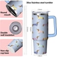 thumbnail image 2 of 30 oz Dachshund Tumbler with Handle and Straw, Dog Insulated Stainless Steel Cup with Lid, Travel Coffee Mug Water Bottle, Gifts for Woman Animal Lovers, 2 of 6