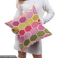 thumbnail image 4 of Ambesonne Geometric Fabric by the Yard Upholstery, Hexagons and Dots, 2 Yards, Multicolour, 4 of 4