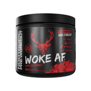 Bucked Up Woke AF Pre-Workout Powder, Increased Energy, Cherry Candy, 333 mg Caffeine, 20 Servings