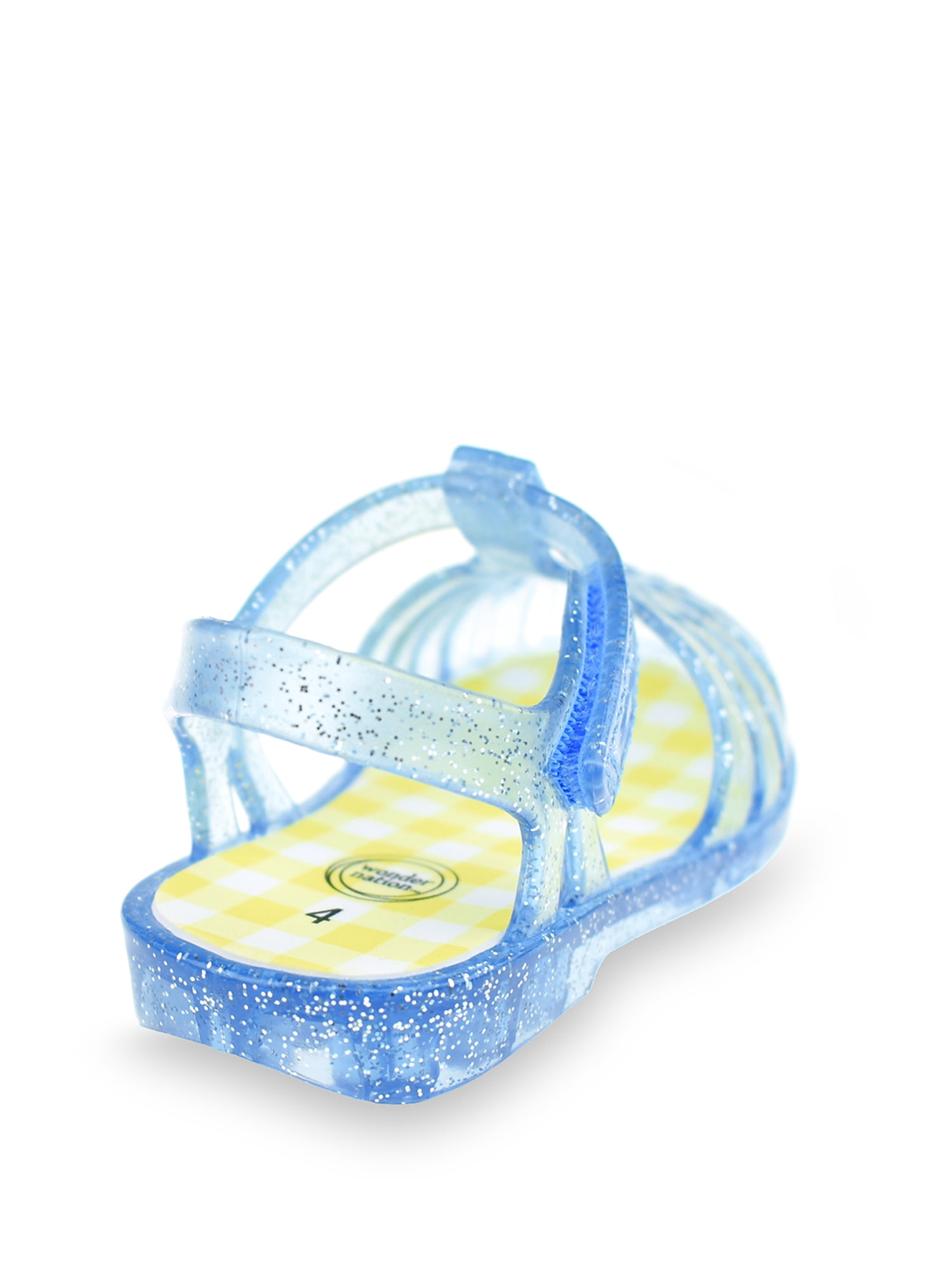 Wonder Nation Baby Girls Glitter Jelly Fisherman Sandal