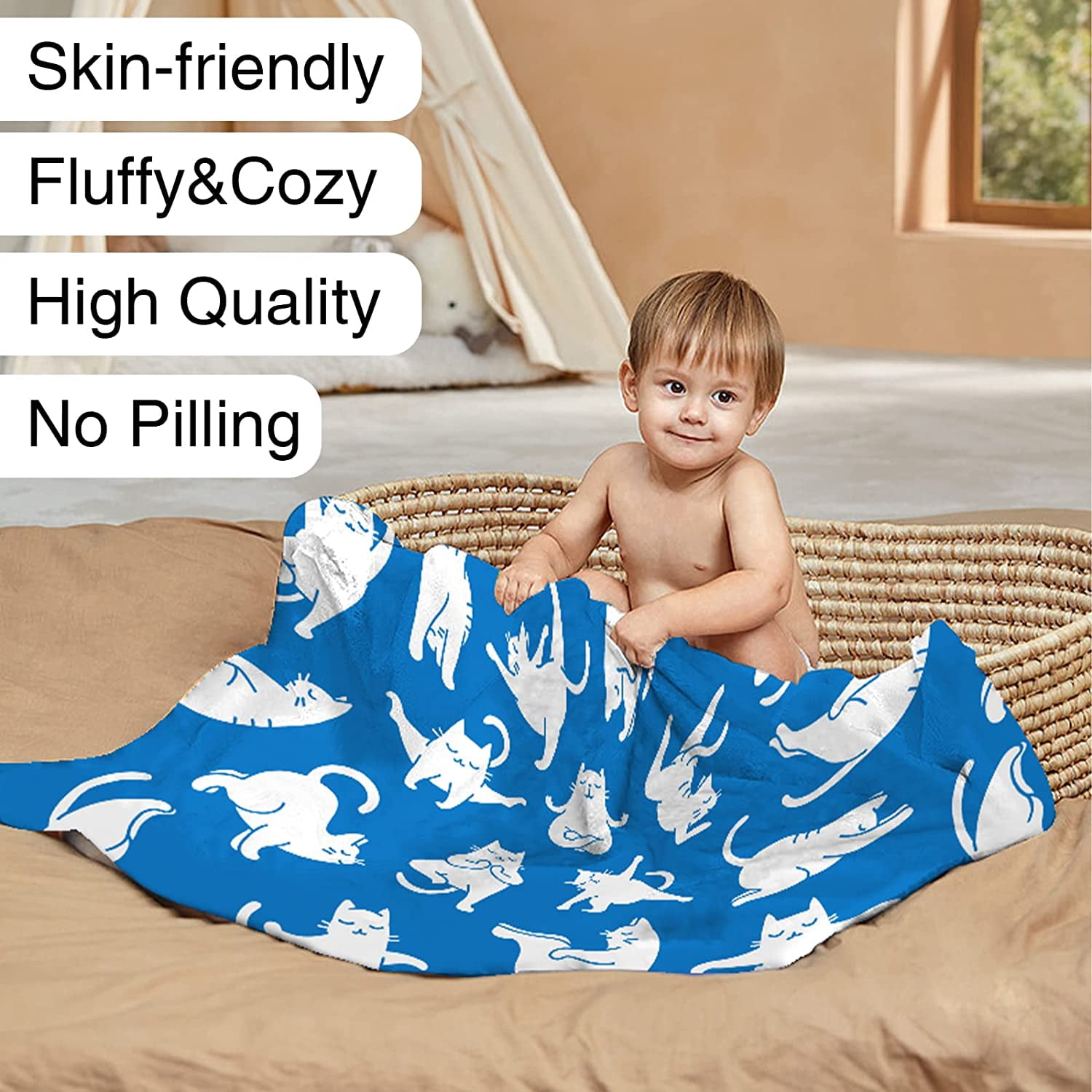 Personalized Blanket Custom Baby Boy Name Blanket,Customizable Halloween Pumpkin Blanket for Sofa Couch,Funny Gifts for Christmas, Halloween,New Year, Birthday, Thanksgiving, Newborn Baby（50*60in）
