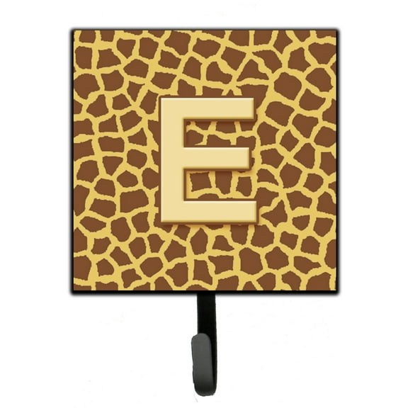 Letter E Initial Monogram - Giraffe Leash or Key Holder