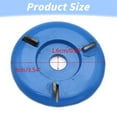 thumbnail image 3 of Grinding Disc, Wood Carving Disc, Tyeign 90Mm Blue Curved 90Mm Diameter 16Mm Aperture Planer D Power Wood Carving Disc Machine Woodworking Disc Easy to Use Chef Knife Fruit Knife, 3 of 9