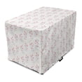 thumbnail image 1 of Floral Dog Crate Cover, Retro Soft Colored Isolated Pinkish Berry Leaves Twigs on Plain Backdrop, Easy to Use Pet Kennel Cover for Dogs, 35" x 23" x 27", Off White Coral Pearl, by Ambesonne, 1 of 6
