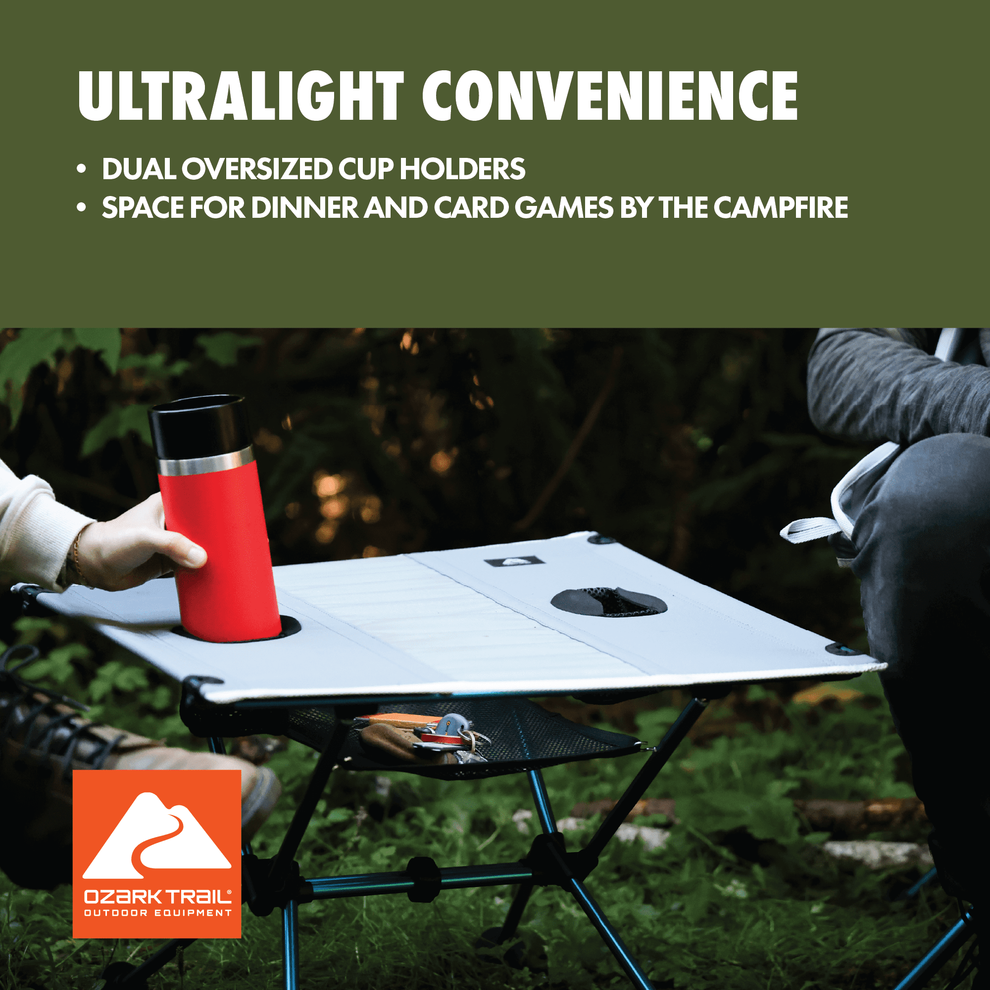 Ozark Trail Ultralight Camp Table With Carry Bag - 21.2" x 20.7" x 14.8"