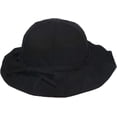 thumbnail image 2 of CoCopeaunts Cotton Bucket Hats for Women Bow Belt Summer Anti-UV Charming Ruffled Brim Vacation Travel Packable Girl Basin Hat, 2 of 8