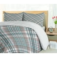 thumbnail image 5 of Ambesonne Checkered Duvet Cover Sets, Traditional Plaid, 2-Queen, Grey Pale Blue Pale Pink, 5 of 7