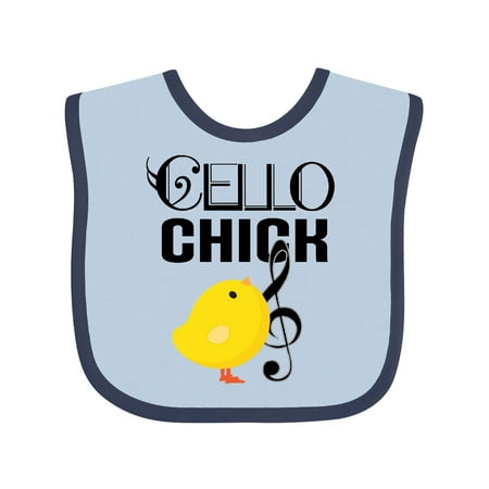 

Inktastic Cello Chick Cellist Orchestra Music Gift Baby Girl Bib