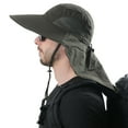 thumbnail image 3 of Cheers US Waterproof Breathable Outdoor Sun Hat for Men with 50+ UPF Safari Cap Wide Brim Fishing Hat with Neck Flap, 3 of 7
