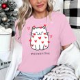 thumbnail image 4 of Meichang T-Shirts pour Femmes Valentines Day T-Shirts Amusants Imprimés Valentines Day Hauts Mignons Col Rond Manches Courtes Décontractées T-Shirts de Vacances Valentines Day, 4 of 4