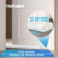 thumbnail image 4 of Tripumer Adjustable Door Bottom Sound Bar Double Door Underdoor Weatherstripper Seal 36x1.6inch Noise Blocker White, 4 of 9