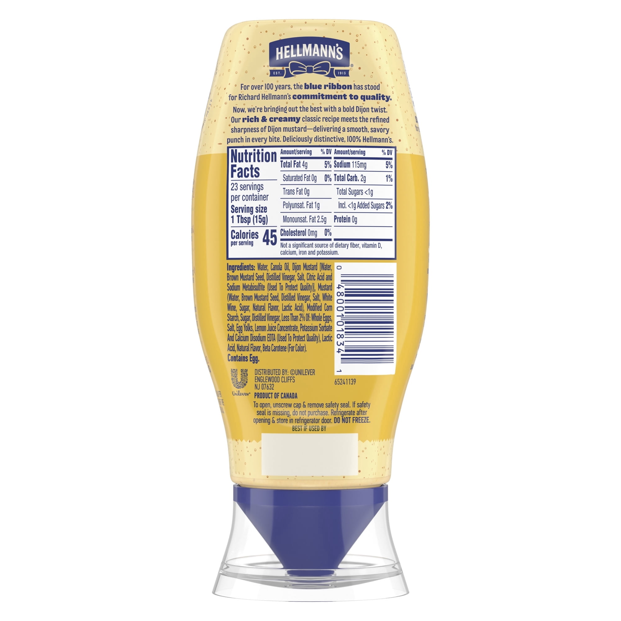 Hellmann's Dijo-Mayo Smooth & Savory Mayonnaise Dressing for Sandwiches, Burgers & More, Mayo Dressing with Real Dijon, 11.5 fl oz